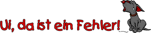 Fehler - sorry, da l&auml;uft was falsch!
