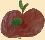 Wurmiger Apfel - zeichnen und falten