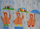 Collage - Schutzbekleidung im Regen