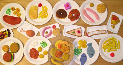 Buffet aus Salzteig